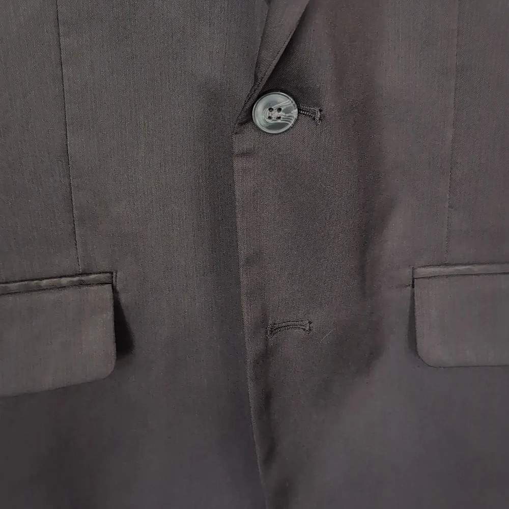 Haggar Straight Fit Black Travel Performance Suit Jacket Size 42R